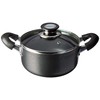 Non-Stick Aluminum 2 Handle Cooking Sauce Pot w/Glass Lid -