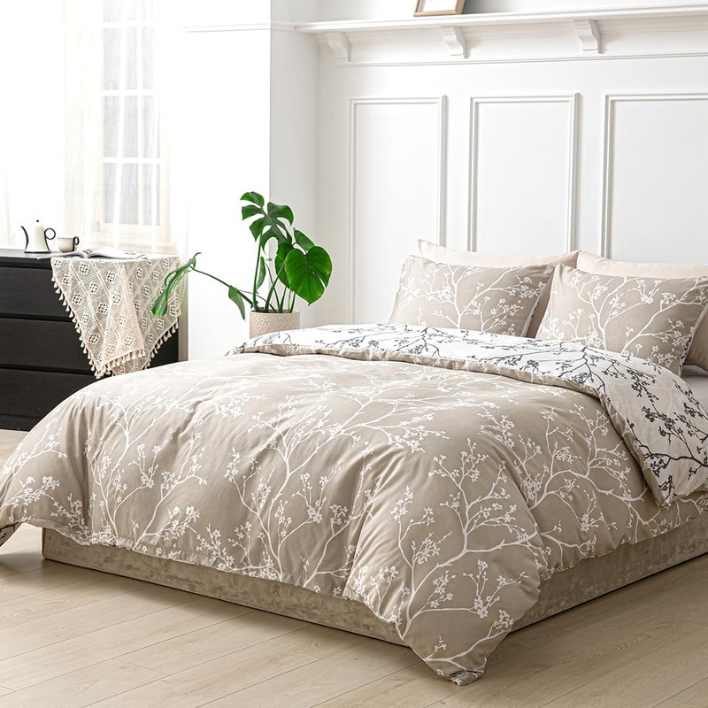Tokokimo Double Duvet Cover Set - Spring Bedding Sets Reversible,