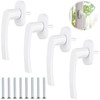 XTUDOU® Pack of 4 Window Handles, White, Safety Window Handle,