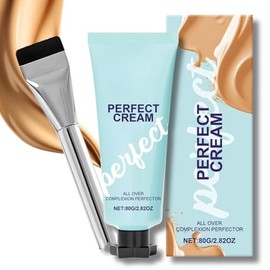 Natural Body Makeup Foundation for Mature Skin Smooth Tone Body Makeup Long Lasting Leg Cover,Concealing Foundation Perfecting Cream, Waterproof Long Lasting Even Skin Tone, Scars with brush