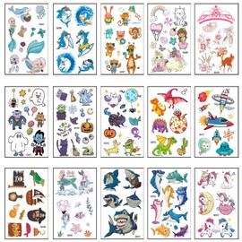 60 Sheets Cute Temporary Tattoos fake tattoo for Kids Children Toddlers Boys Girls