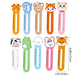 200 PCS Cute Animal Bookmarks for Kids with 10 Different Kawaii Animal Patterns Ruler Style Bookmarks Bulk Page Markers for Women Kids Students Book Lovers Gift School Home Office Supplies