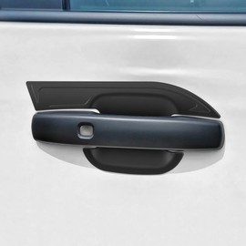 JHCHAN 2023 Door Handle Bowl Cover Set for Ford Ranger 2024 Wildtrak Raptor Platinum XLT XL Tremor T9 Accessories Side Door Insert Protector Trim Matte Black ABS 4PCS
