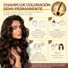 Hair Dye Shampoo Darkbrown Tinte Cubrir Canas Semi Permanent Color