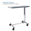 Lumex Modern Overbed Table with Wheels,28-41" Adjustable Height for Hospital