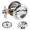 NEMTMCUA Stainless Steel Round Recessed Door Lock, Keyless Recessed Cup