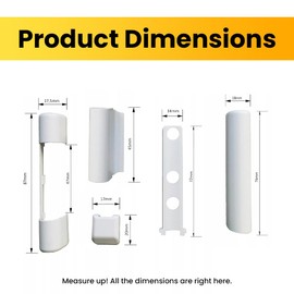 Set of 6 PVC Window and PVC Plastic Door Cover Caps Favorit KF3 EB, EL O, EL U, S, W KF, White by Siegenia