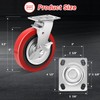 Nefish 8 Inch Heavy Duty Casters Wheels, Industrial Grade Polyurethane