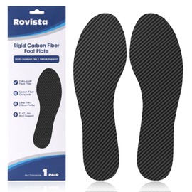 1 Pair Carbon Fiber Insole – 0.8mm Thin Carbon Fiber Insert for Turf Toe, Foot Fractures, Hallux Rigidus and Limitus – Rigid Foot Plate for Alternative to Post-Op Shoe(M 8-8.5 / W 9-9.5 - 255 mm)