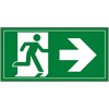 V Safety Fire Exit Man Running Right Sign - 300x150mm