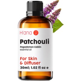 H'ana Patchouli Essential Oil - 1.02 Fl Oz - for Hair, Skin, Diffuser, Aromatherapy, DIY Candle & Soap Making