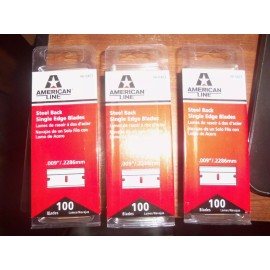 AMERICAN LINE 300 AMERICAN LINE STEEL BACK SINGLE EDGE BLADES RAZORS .009 BRAND NEW FREE SHIP