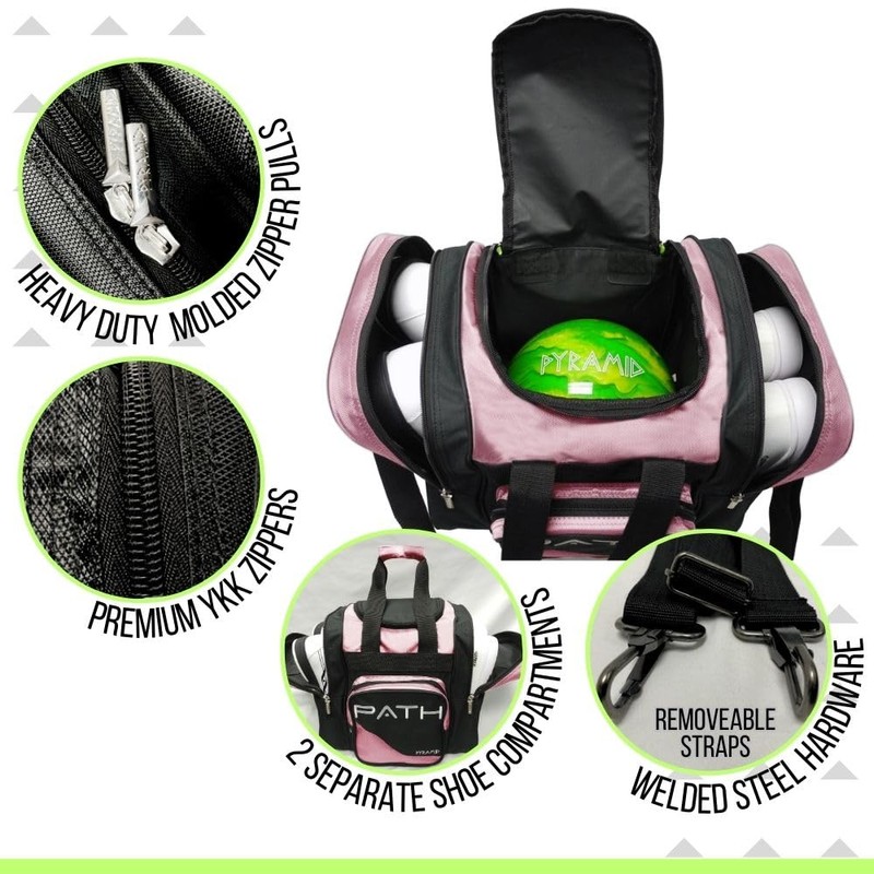 Pyramid Path Pro Deluxe - Bolso individual - Negro/Rosa (sensible