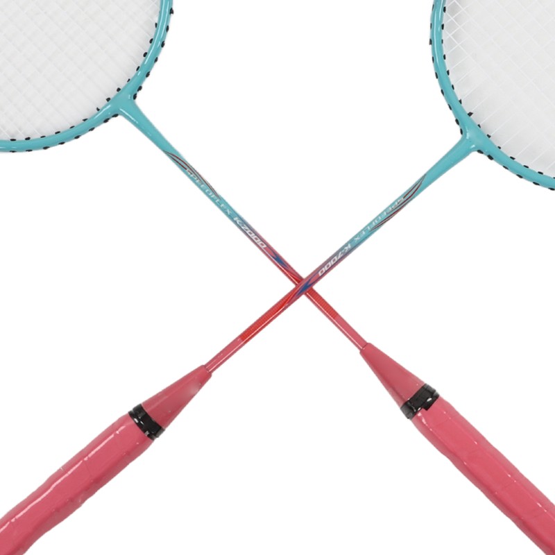 Badminton Racket Lightweight Portable Iron Alloy Frame Double Badminton Racquets