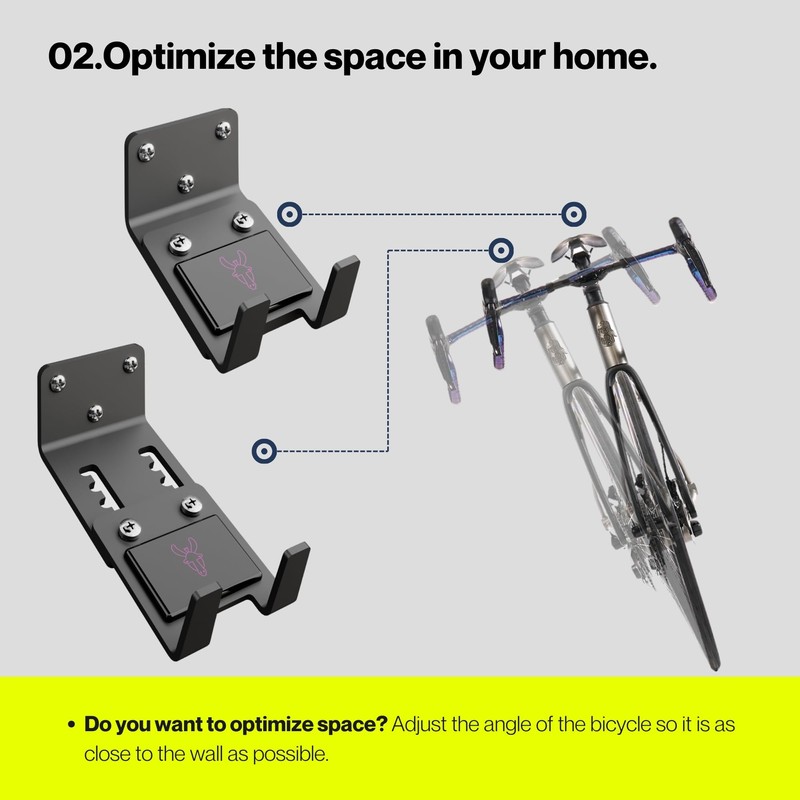 ZAMURANO. Bicycle Wall Mount Adjustable Bicycle Pedal Horizontal Road MTB