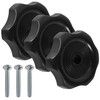 Aussio (3-Pack, Black 1" Shaft RV Window and Vent Knob