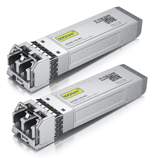 [Pack of 2] 10Gb SFP+ SR Multimode Module, 10GBase-SR LC