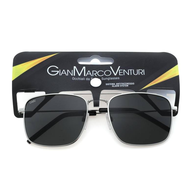 GianMarcoVenturi Unisex Sunglasses, Silver / black