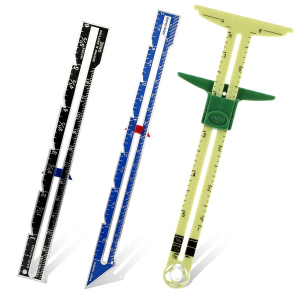 3 PCS Sewing Gauges, Seam Gauge for Sewings Measuring Tools
