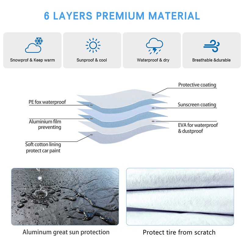 MORNYRAY Tire Covers 4 Pack,Waterproof Anti-UV Snow Sun Rain Tire