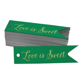 Inkdotpot Real Gold Foil Love Is Sweet Wedding Tags Favor Hang Paper Tags 50 Pieces
