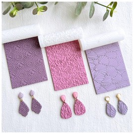 KEOKER Polymer Clay Texture Roller - 3PCS Boho Set for Making Earrings, Like Texture Sheets, Great with Clay Cutters