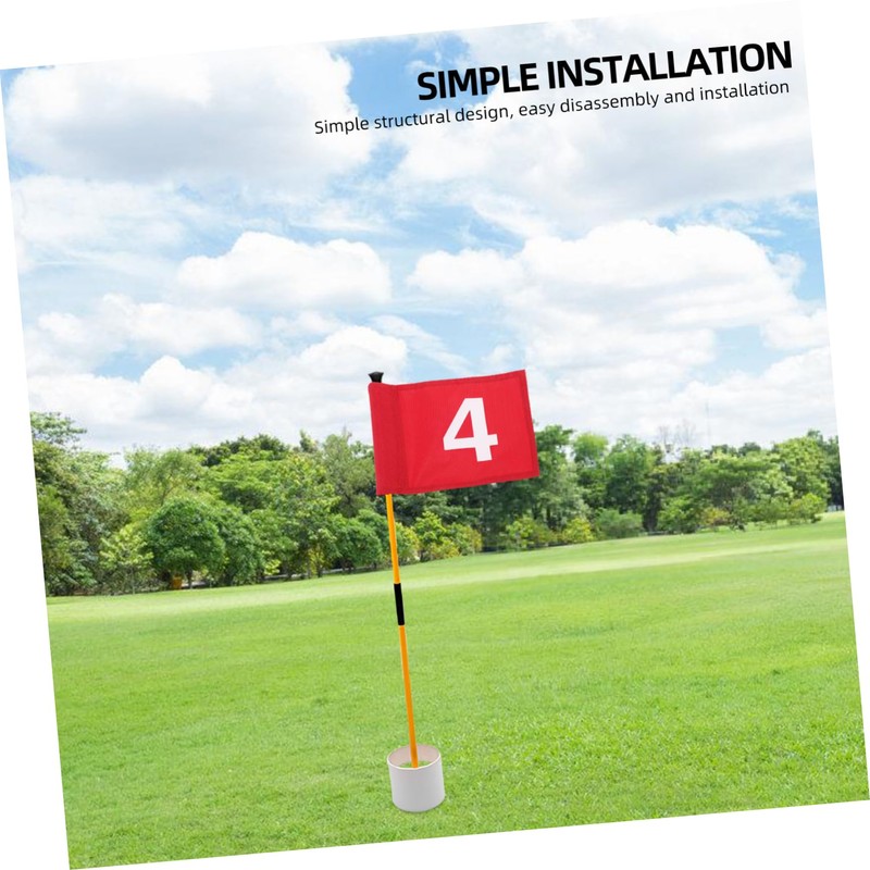 Mipcase Golfing Training Flag Wear Portable Golf Flag for Backyard