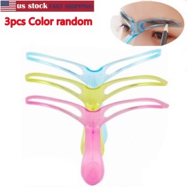Unbranded 3PCS Eyebrow Shaper Makeup Reusable Template Tool DIY Brow Arch Shaping Stencil