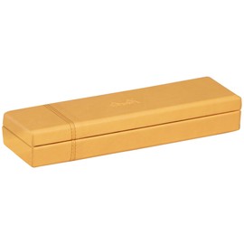 RHODIA 118870C - Orange Pencil Case - 21x5.5x3 cm - Orange Saddle Stitching - Faux Leather Exterior - Rhodiarama Home Office Collection - Office Organization & Design Storage