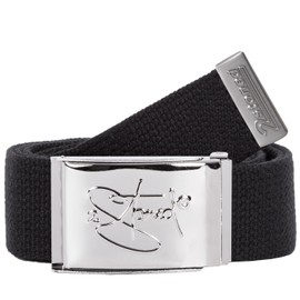 2Stoned Money Belt Safe Belt Unisex 4cm Wide Chrome Buckle + Bottle Opener for Men and Women, black, Classic