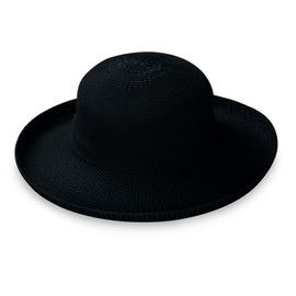 Wallaroo Hat Company Women’s Petite Victoria Sun Hat – Ultra-Lightweight, Packable, Modern Style, Designed in Australia, Black