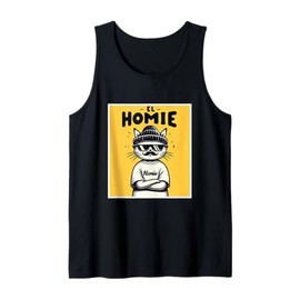 LIL HOMIE Cute Cholo Cat Chicano Art West Coast Hip Hop Prem Tank Top