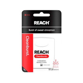 Johnson & Johnson Johnson and Johnson Reach Cleanburst Cinnamon Waxed Floss 55 yd. Pack - 36 per case.