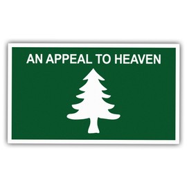 Liberty Tree Stickers an Appeal to Heaven Green Flag Sticker Vinyl Stickers Weather-Resistant Stickers for Water Bottles Laptop Window Car Size 4"