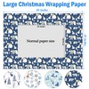 RiukRaiu Blue Christmas Wrapping Paper for Kids Adults - Winter