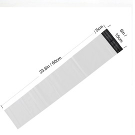 Long Poly Mailers 50 Pack Envelopes Bag for Unique Items, Self Sealing Waterproof Mailing Shipping Bags, Double Layer 5MIL Thickened (6X25 inches - 50 Pack)