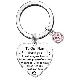JETTOP Nan Gifts Keyring Nan Gifts from Grandchildern Nan Birthday Christmas Mothers Day Gifts Best Nan Ever
