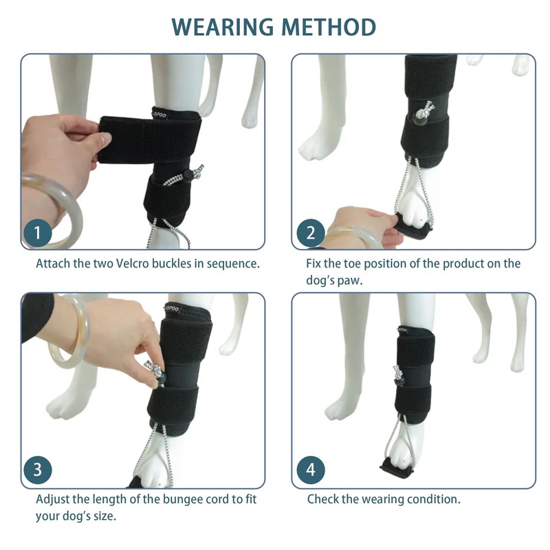 HAPPYHAO Dog Knuckling Brace, Dog Toe Grips for Wrist Arthritis,