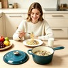 Davnjcka Enameled Cast Iron Saucepan, Non Stick Sauce Pan with