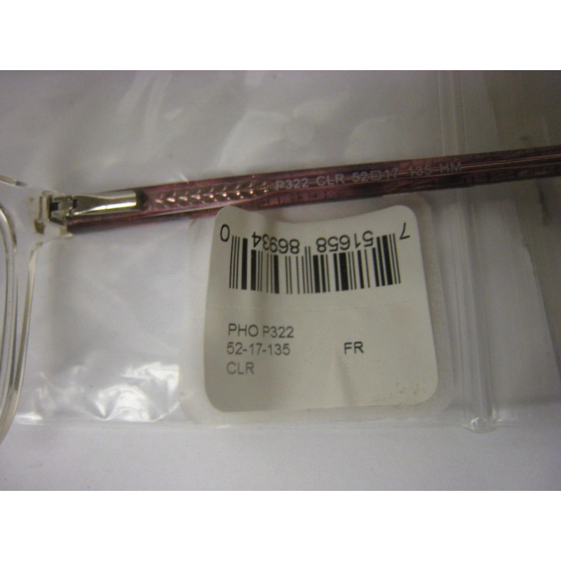 Phoebe Couture Eyeglass Frames P322 CLEAR 52-17-135-37v With Unger Case