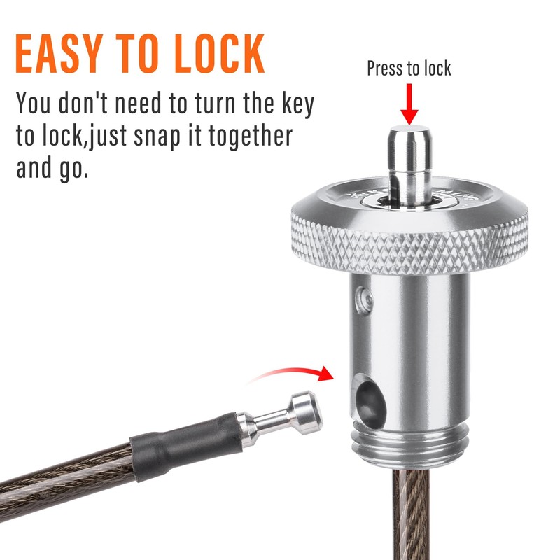 KONG MING CAR Cable Lock Bicycle Lock - Hidden Handlebar