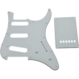 Dopro Guitar SSS Pickguard and Tremolo Trem Cover Back Plate fits Yamaha PACIFICA Guitar White 3 Ply