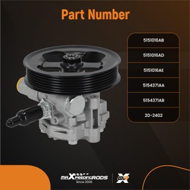 maXpeedingrods Power Steering Pump w/Pulley 20-2402 for Chrysler 200 2011-2014, Sebring/Cirrus 2007-2010 & for Dodge Avenger 2008-2014, Journey 2009-2015, 2.0L 2.4L, Replace # 5151016AB