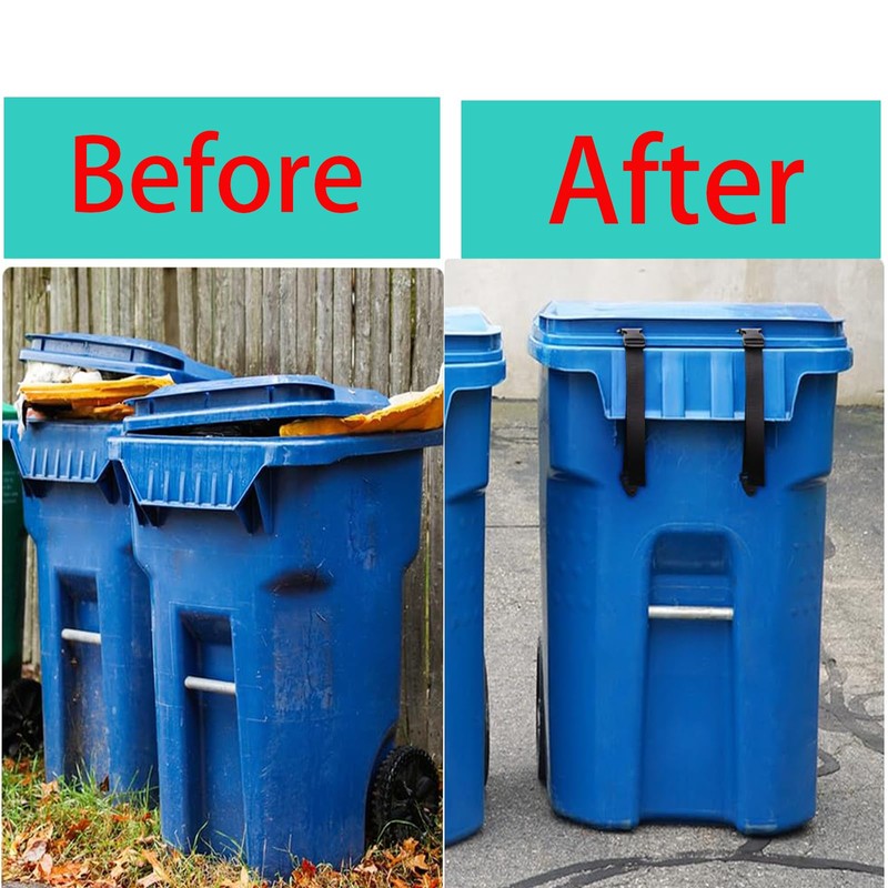 2PCS Trash Can Locks for Animals, Raccoon Bear Proof Trash