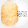 FeelfunFeather Feather Duster, Lambswool Duster for Cleaning,with Solid Wooden Handle,Leather