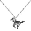 BANCHELLE Horse Pendant Horse Necklaces with Pouch Silver