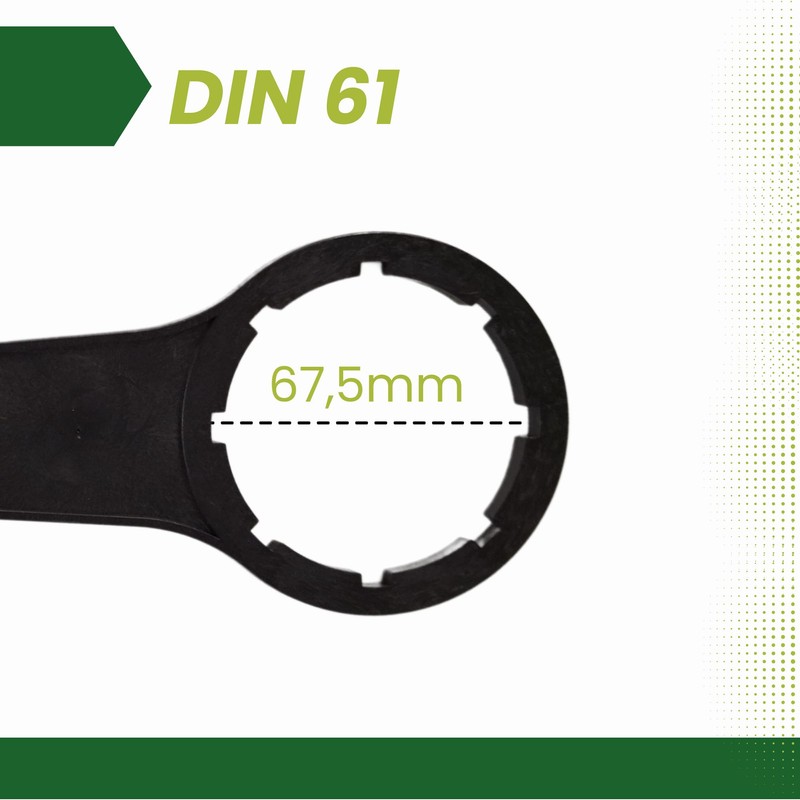 GROWMANIA Double Sided Canister Wrench DIN 51 and DIN 61