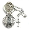 Catholic Rosary Beads with Metal Keepsake Gift Box Set (Guadalupe