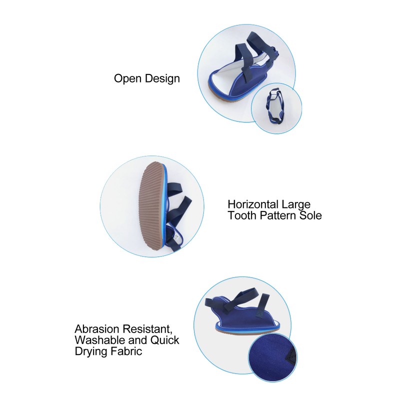 Cast Shoe Open Heel Breathable Protective Prevent Slip Post Operative