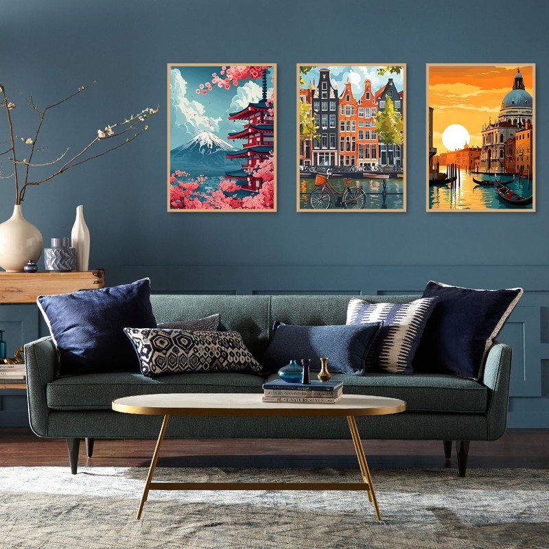 tigdtiu Set di 6 diamond painting per adulti, 5D fai